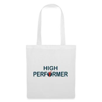 High Performer – Starkes Motiv - Stoffbeutel - Weiß - Vorne
