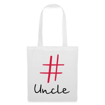 #Uncle Hashtag Social Media I Geschenkidee Onkel - Stoffbeutel - Weiß - Vorne