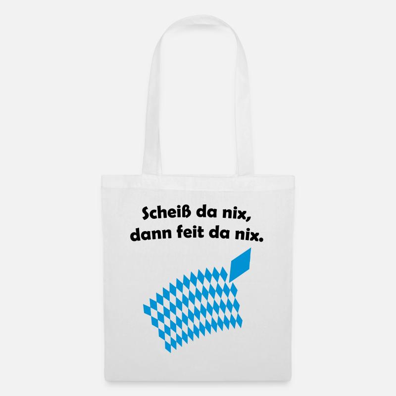 Bayerisches Scheiß da nix Design - Stoffbeutel - Weiß