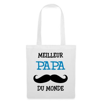Meilleur Papa du Monde - Sac en tissu - blanc - Devant