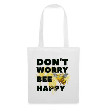 Mach dir keine Sorgen, Bee Happy - Stoffbeutel - Weiß - Vorne