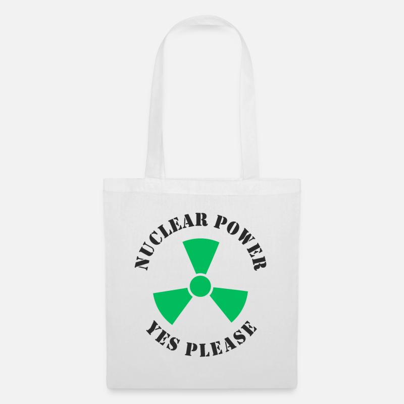Atomkraft, Ja bitte, Kernenergie - Stoffbeutel - Weiß