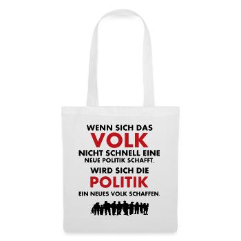 Das Volk und die Politik - Stoffbeutel - Weiß - Vorne