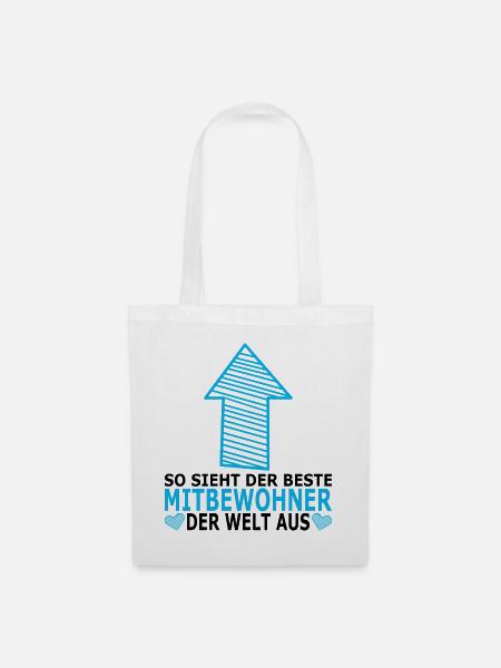 Mitbewohner für WG Abschiedsgeschenk Auszug - Stoffbeutel - Weiß