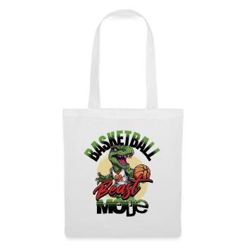 Basketball Dinosaure T-Rex Animal Player Cartoon - Sac en tissu - blanc - Devant