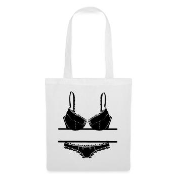 Lingerie logo for store Bra and briefs - Tote Bag - white - Front
