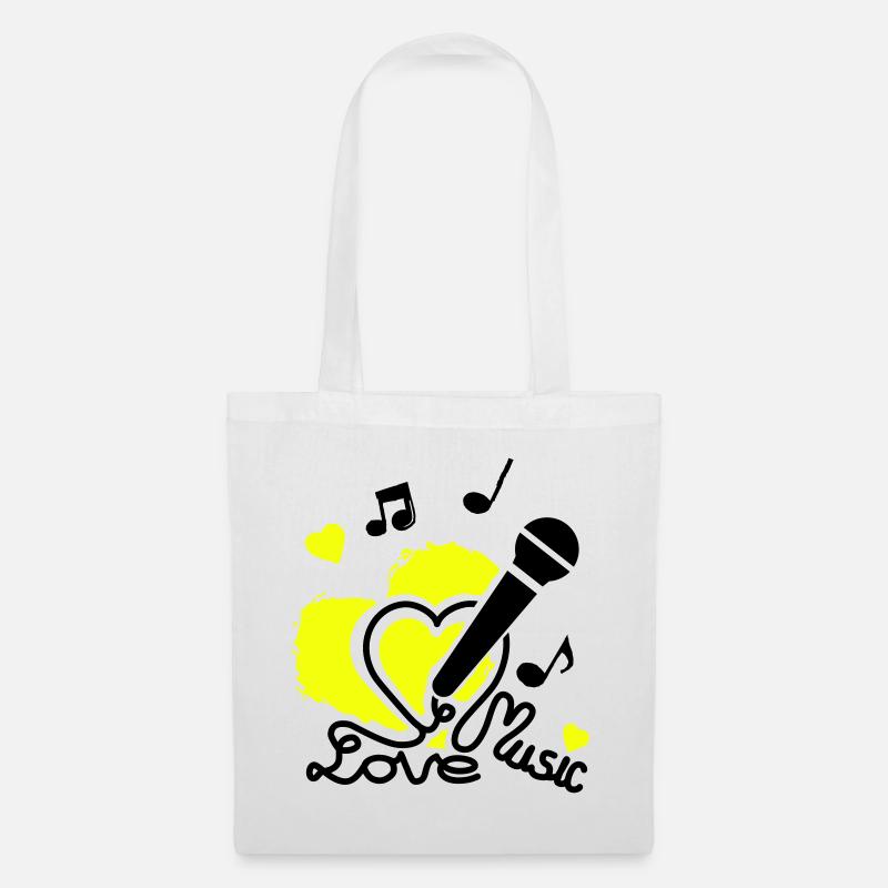 Liebe Musik - Stoffbeutel - Weiß