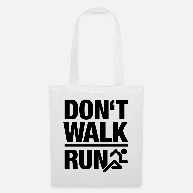Don't walk - run - Tote Bag - white