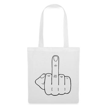 Middle Finger by ReenBerlin - Tote Bag - white - Front