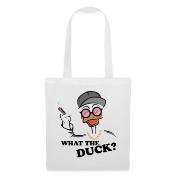 Qu’est-ce que le canard drôle canard gangster dictons drôles - Sac en tissu - blanc - Devant