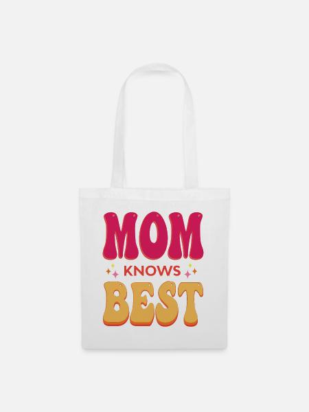 Mama weiß es am besten - Stoffbeutel - Weiß