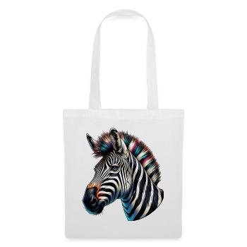 Zebra - Stoffbeutel - Weiß - Vorne