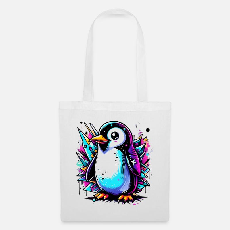 Pinguin - Stoffbeutel - Weiß