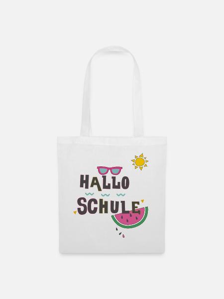 Hallo Schule, Einschulung - Stoffbeutel - Weiß