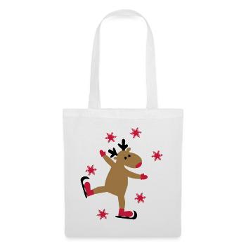 Drôle d’orignal pour Noël - Sac en tissu - blanc - Devant