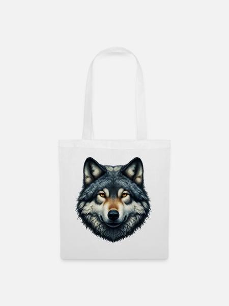 Wolf - Stoffbeutel - Weiß