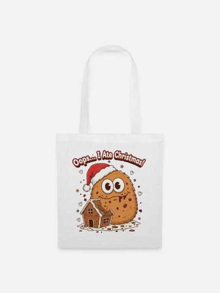 Keksi feiert Weihnachten - Stoffbeutel - Weiß