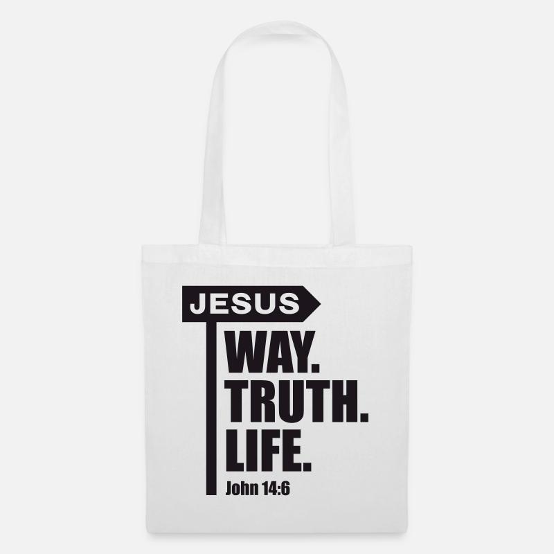 Jesus_Way-Truth_Life - Stoffbeutel - Weiß
