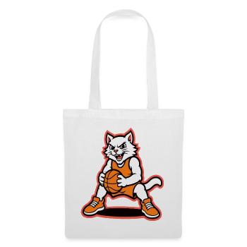 Wildcat Basketball Dribble Mascot - Tote Bag - white - Front