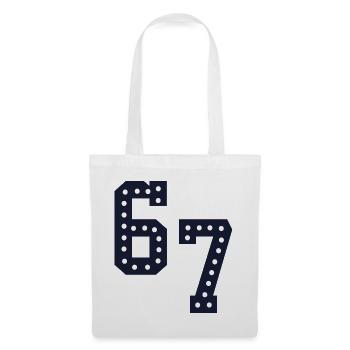 Numéros lumineux 67 - Sac en tissu - blanc - Devant