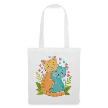cuddling kittens - Tote Bag - white - Front