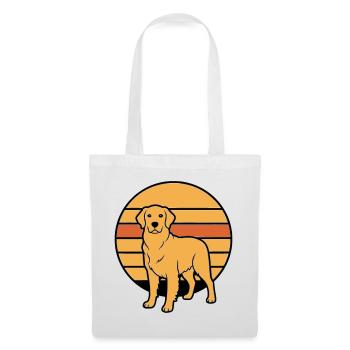 Dog Retriever Retro Sunset - Tote Bag - white - Front