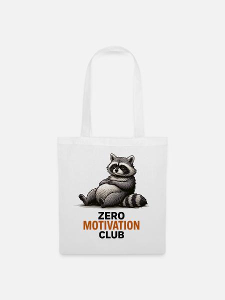 Zero Motivation Waschbärclub - Stoffbeutel - Weiß