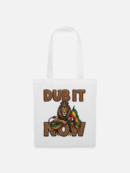 Dub It Now Holz Reggae - Stoffbeutel - Weiß