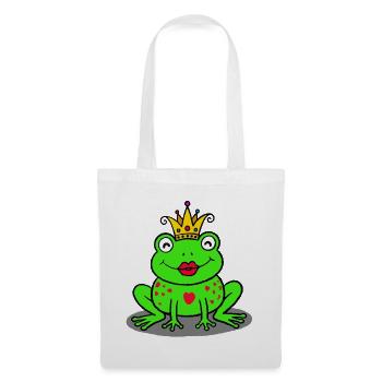 Royal frog with heart - Tote Bag - white - Front