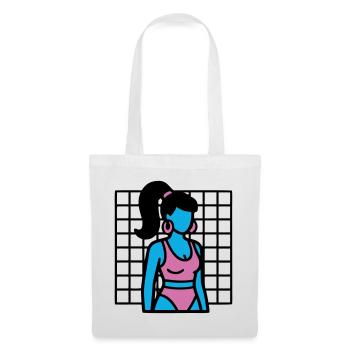90s Fitness Girl Vaporwave - Tote Bag - white - Front