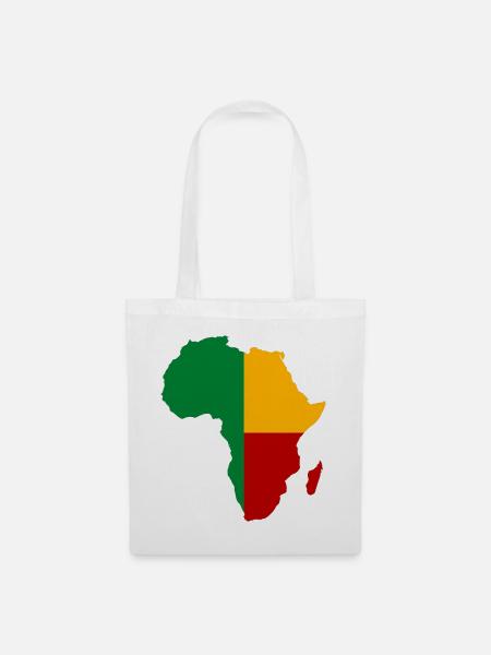 Benin_Flagge_Afrika - Stoffbeutel - Weiß