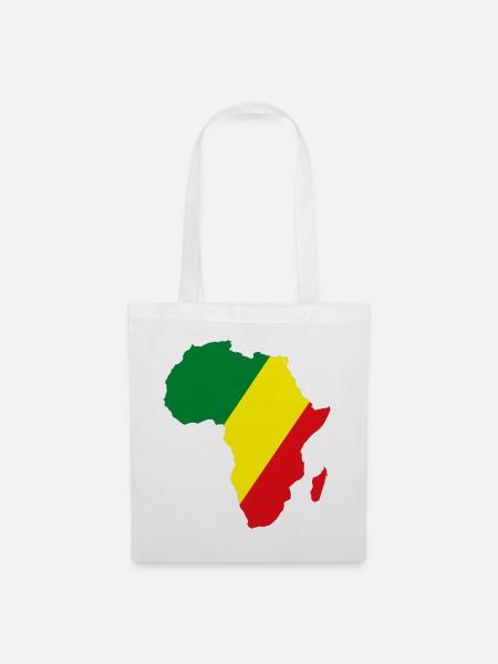 Kongo_Flagge_Afrika - Stoffbeutel - Weiß