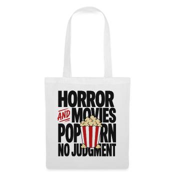 Horror Movies Popcorn Judgment - Stoffbeutel - Weiß - Vorne