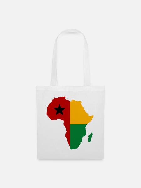 Guinea-Bissau_Flagge_Afrika_used - Stoffbeutel - Weiß