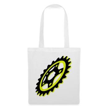 Graphique de plateau de vélo - Sac en tissu - blanc - Devant