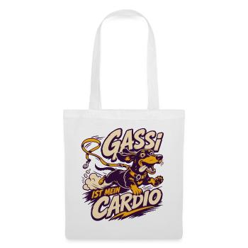 Gassi Ist Mein Cardio – Hundelust - Stoffbeutel - Weiß - Vorne