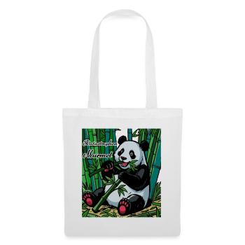 Die Katastrophen Murmel: Panda im Bambuswald - Stoffbeutel - Weiß - Vorne
