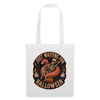 Just Waiting For Halloween Skeleton Flamingo - Tote Bag - white - Front