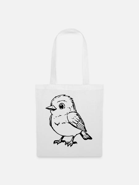 Lustiger Vogel Geschenk Geburtstag - Stoffbeutel - Weiß