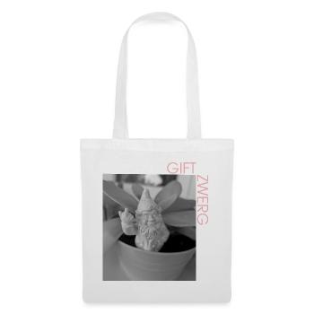 Gartenzwerg im Monochrom-Look - Stoffbeutel - Weiß - Vorne