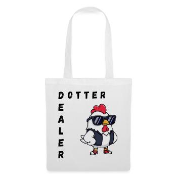 Dotterdealer lustiges Huhn  - Stoffbeutel - Weiß - Vorne