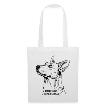 Rescue Is My Favorite Breed - Stoffbeutel - Weiß - Vorne