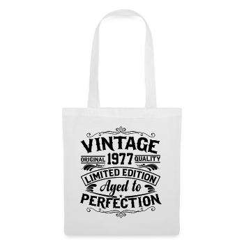 1977 Limited Edition Vintage Spruch - Stoffbeutel - Weiß - Vorne