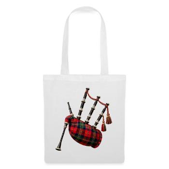 Keltischer Dudelsacktartan - Stoffbeutel - Weiß - Vorne