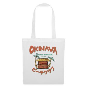 Okinawa Strandbar Illustration - Stoffbeutel - Weiß - Vorne