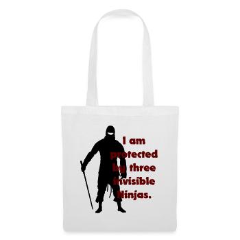 I am protected by three invisible ninjas - Tote Bag - white - Front