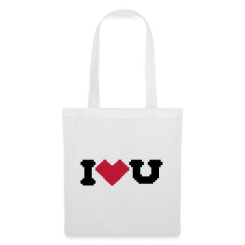 i love u - Stoffbeutel - Weiß - Vorne