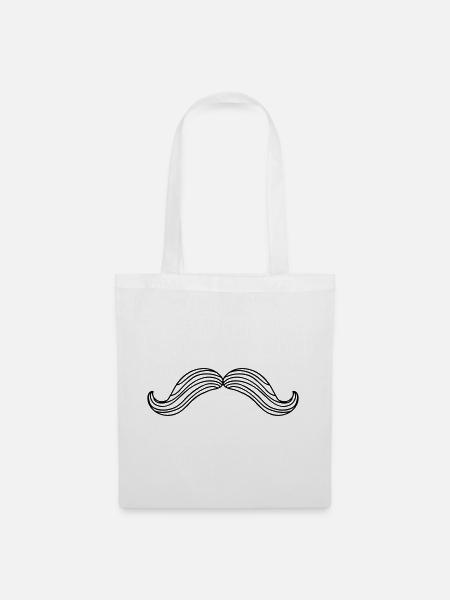 Mustache, mustache, hipster, vintage, beard - Tote Bag - white