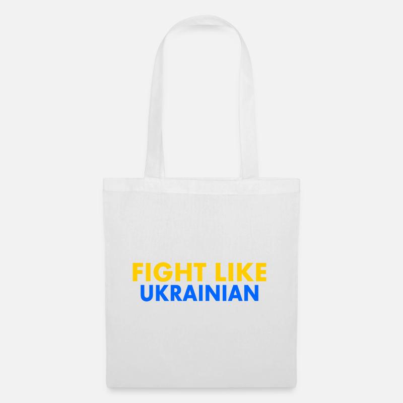 Fight like ukrainian - Stoffbeutel - Weiß