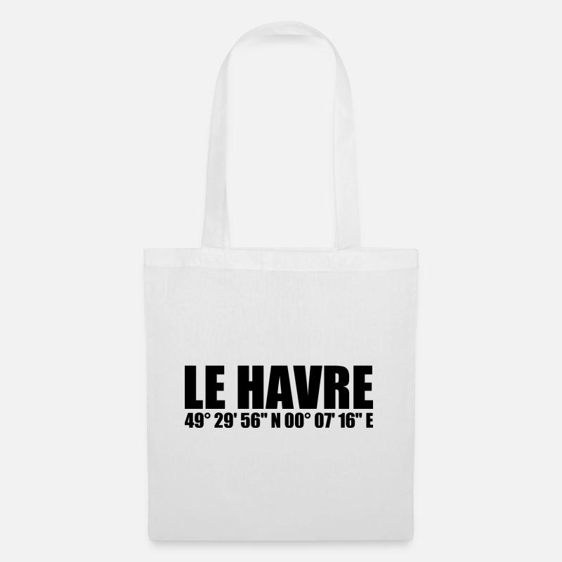 Coordonnées du Havre - Sac en tissu - blanc